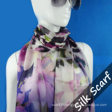 Customized Long Scarf with Silk Fabric